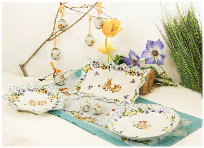 Centrotavola tondo grande, Linea Spring Easter. Royal Family