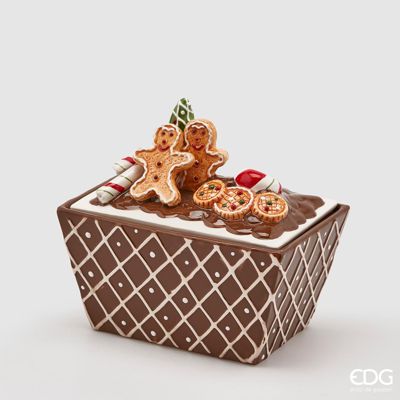 Contenitore/scatola torta rombi, misura grande, H.19x20x13cm. EDG
