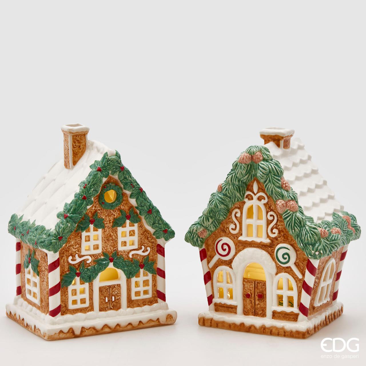 Casa Candy con led, 2 modelli, misura H. 23 cm. EDG