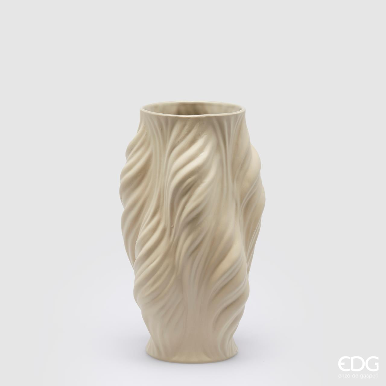Vaso Brezza, sabbia, misura H. 35x20x18cm. EDG