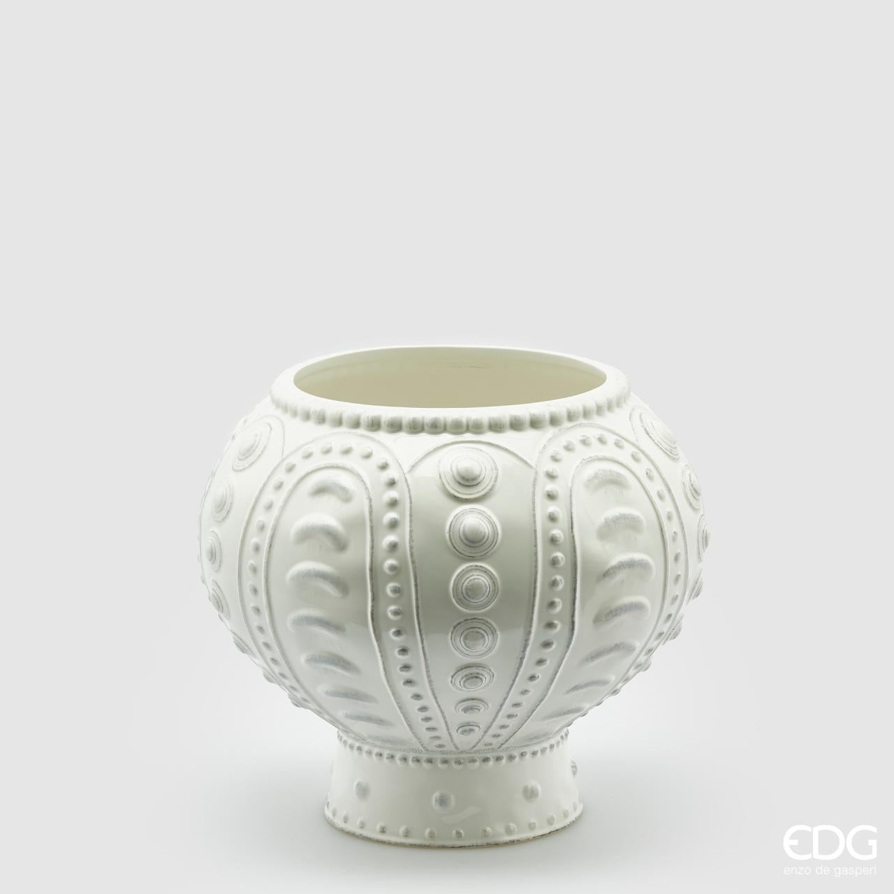 Vaso Atlantis, bianco, misura H. 27x D 31cm. EDG