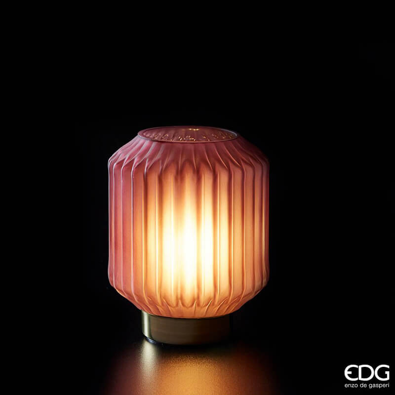 Lampada "Bright" con base oro, con timer, 17cm, 4 colori disponibili, misura piccola. EDG