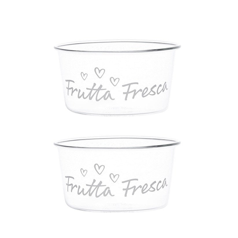 Set 2 coppette decoro "Frutta Fresca". Simple day