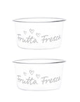 Set 2 coppette decoro "Frutta Fresca". Simple day