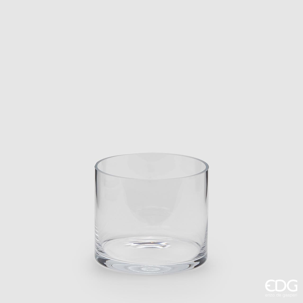 Vaso cilindro, in vetro trasparente H15. EDG
