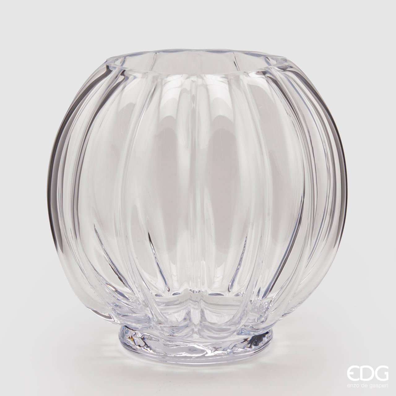 Vaso Zucca, trasparente, misura grande H.29x D30 cm. EDG