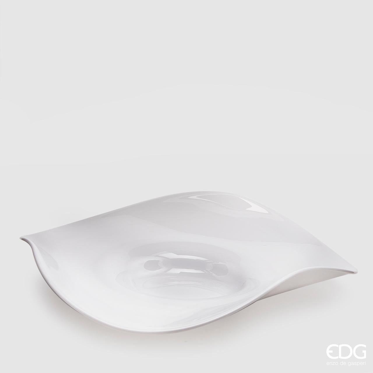 Centrotavola nuvola, in vetro bianco H. 12 diametro 55cm. EDG