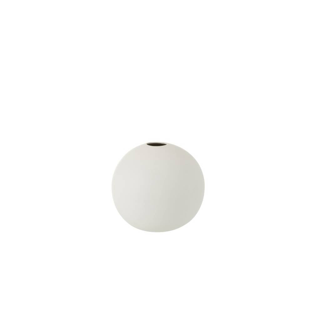 Vaso Palla Ceramica Opaco Bianco Medium. Jolipa