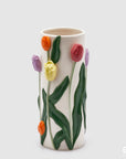 Vaso cilindro Tulip, in ceramica, misura grande H.28xD.14.5 cm. EDG