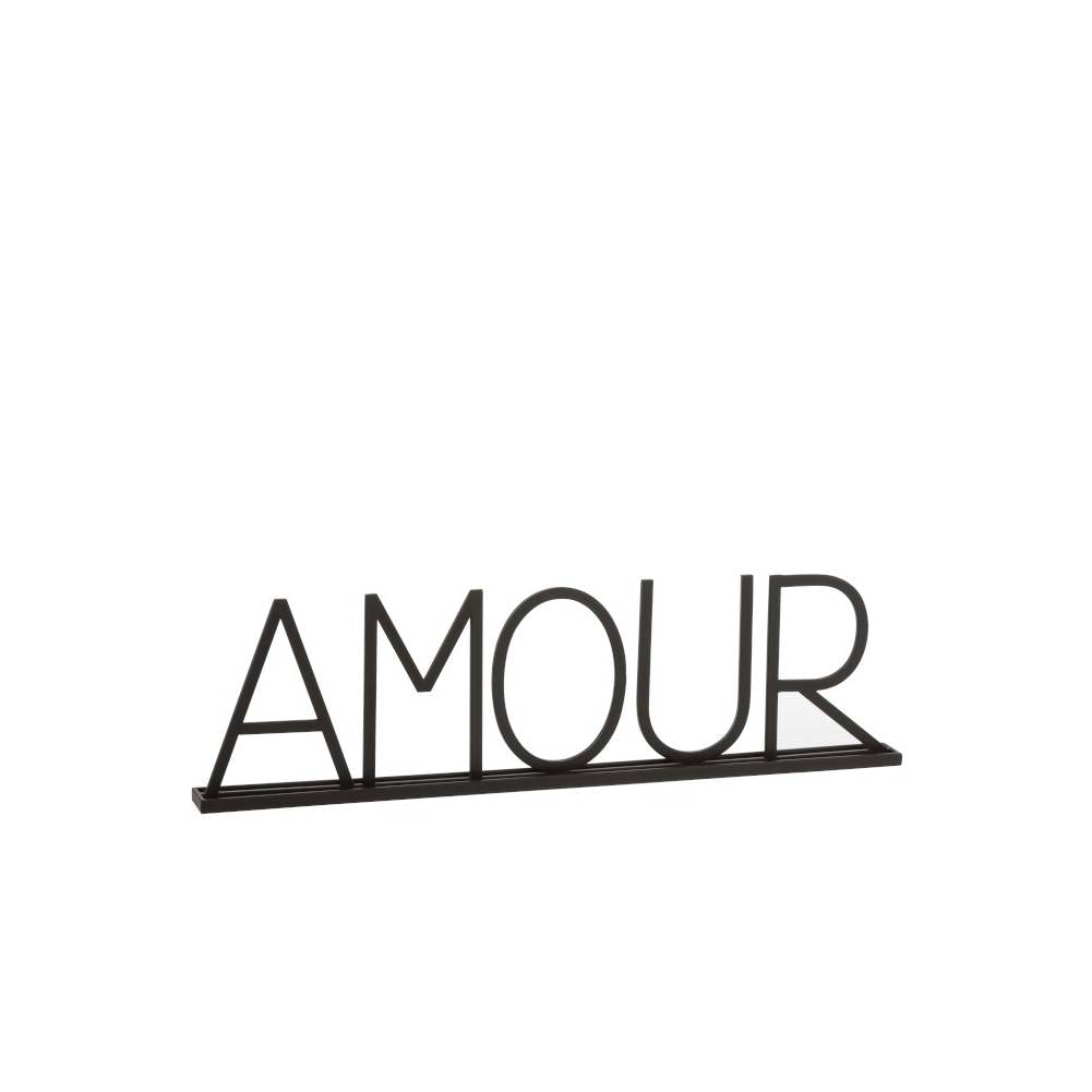 Scritta "Amour", in Metallo, colore Nero. Jolipa