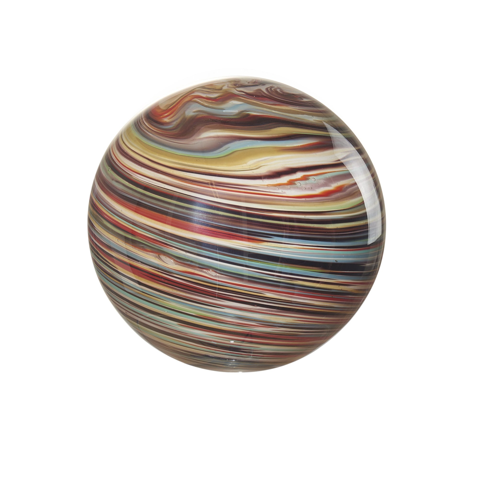 Sfera decorativa multicolore, in vetro. L'oca nera