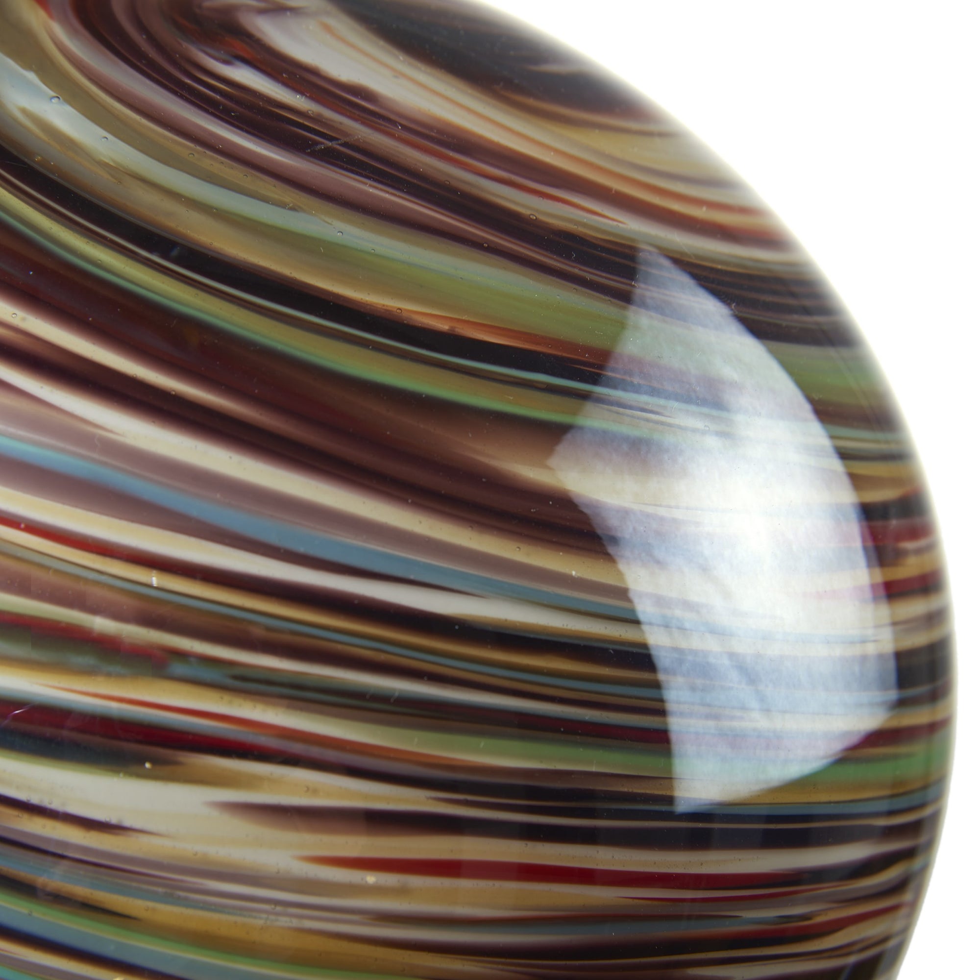 Sfera decorativa multicolore, in vetro. L'oca nera