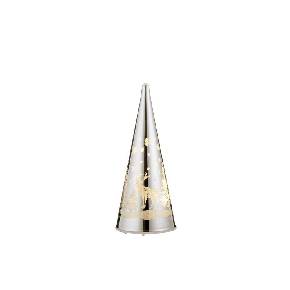 Decorazione natalizia da appoggio, Cono Piccolo, con luce a led. L'oca nera