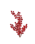 Decorazione floreale natalizia, Ramo di bacche rosse. L'oca nera