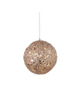 Sfera da appendere piccola, "Sogni splendenti", oro, con led. L'oca nera