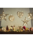Sfera da appendere piccola, "Sogni splendenti", oro, con led. L'oca nera