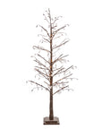 Albero "Gemme di luce" misura piccola, con cristalli con led, H. 120cm. L'oca nera
