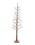 Albero "Gemme di luce" misura grande, con cristalli con led, H. 180cm. L'oca nera