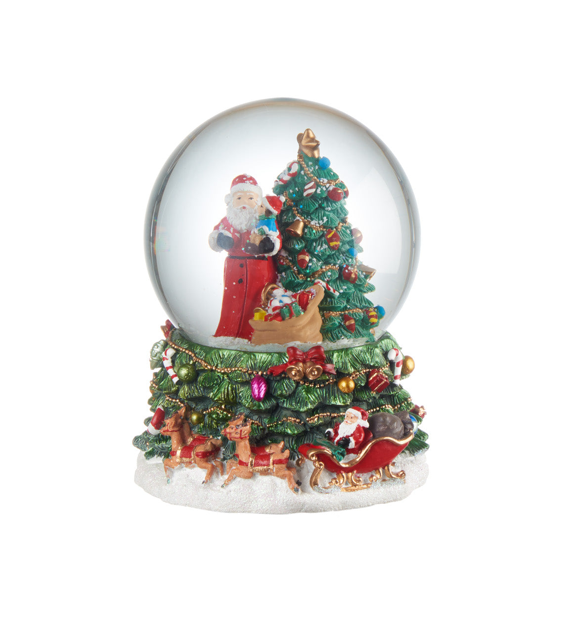 Boule de neige Babbo Natale, con carillon. L'oca nera