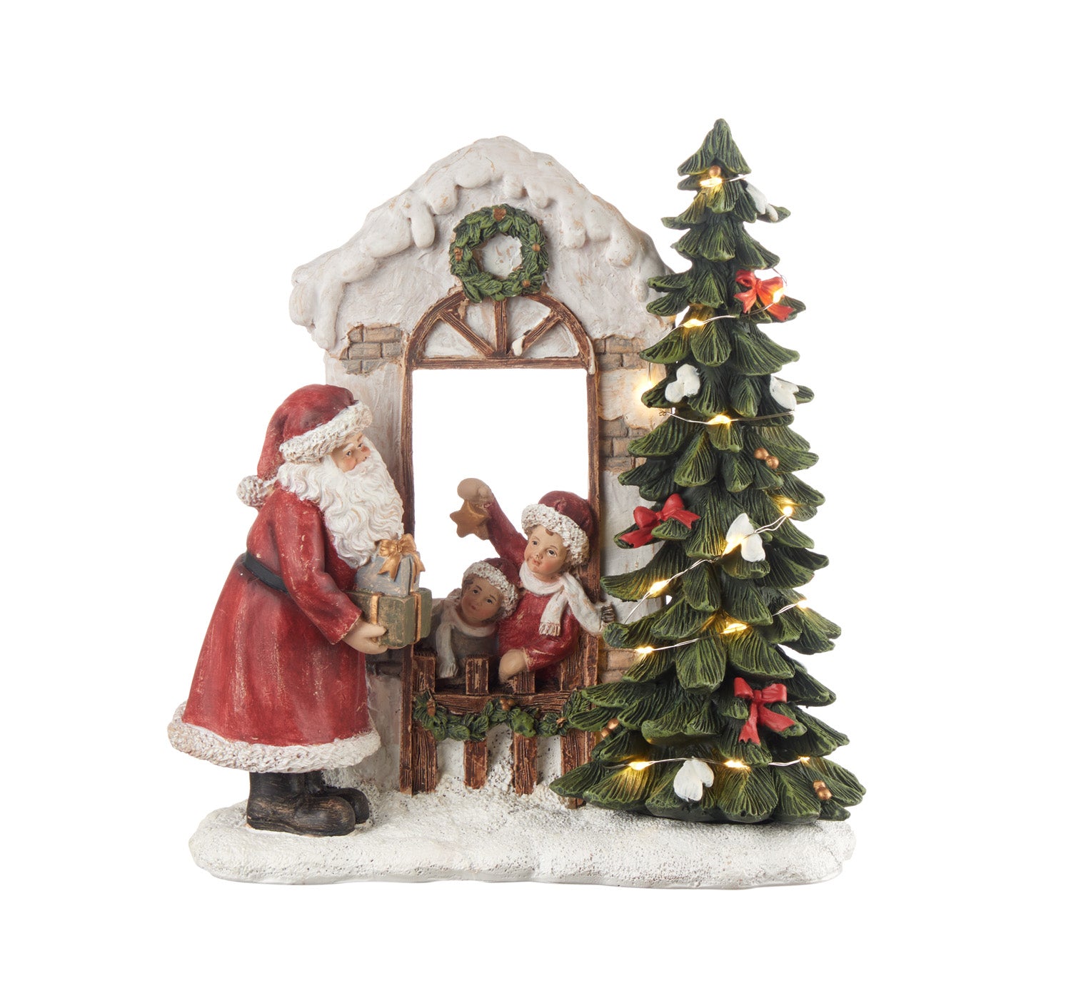 Portone con Babbo Natale con led. L'oca nera