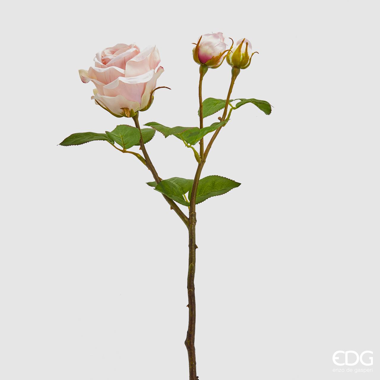 Rosa Elis Rex, ramo x3, rosa chiaro, H. 48cm. EDG