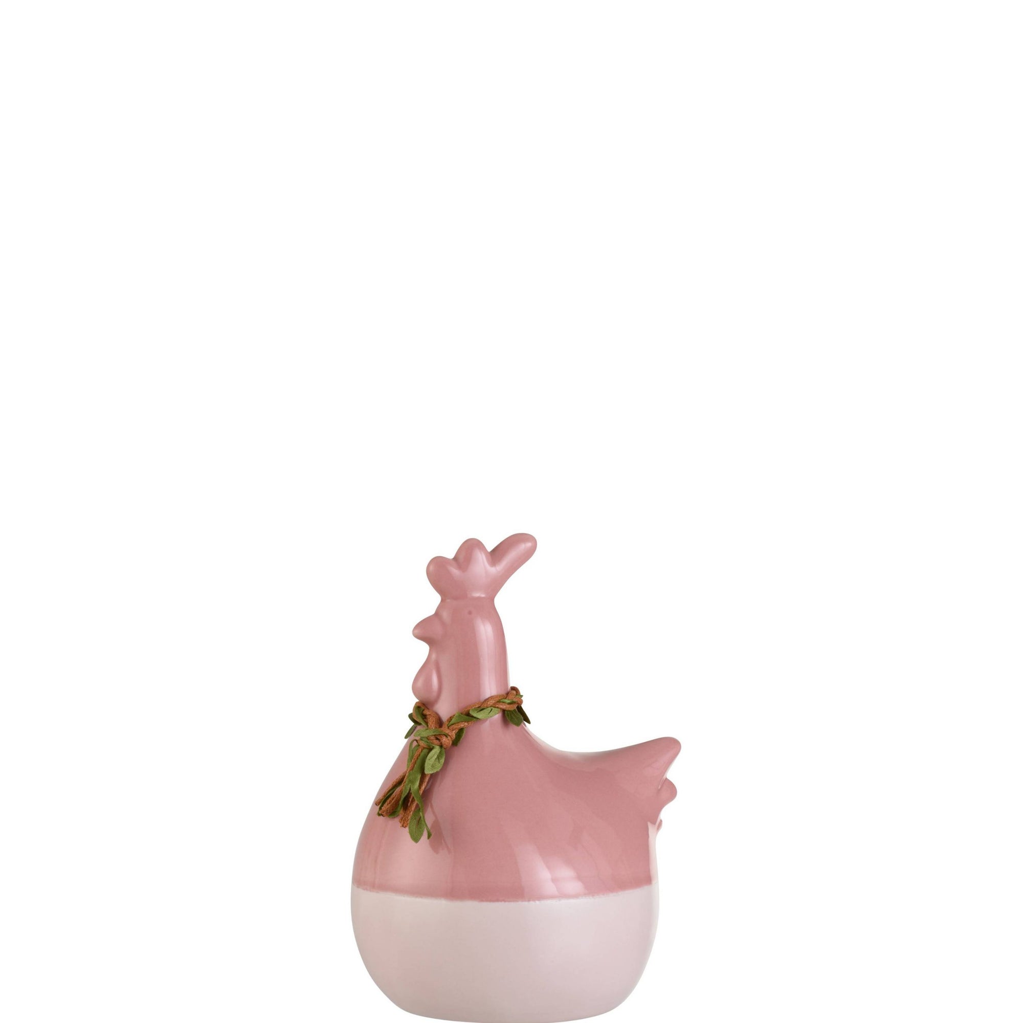 Gallina Corona, in ceramica, colore rosa, misura media. Jolipa