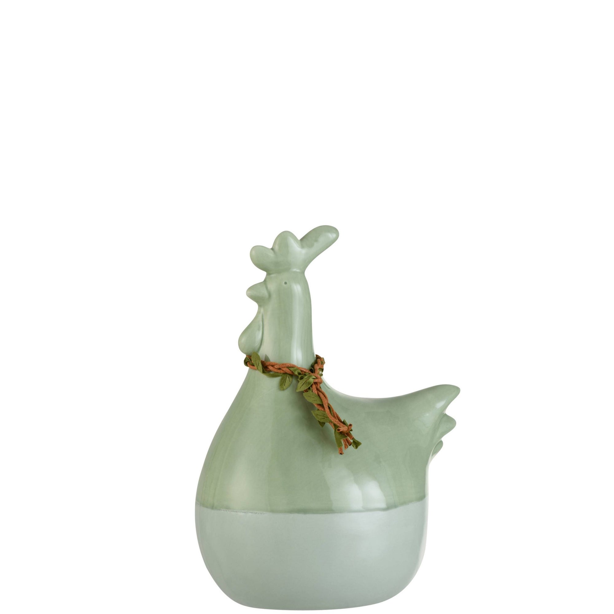 Gallina Corona, in ceramica, colore Verde, misura grande. Jolipa