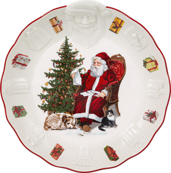 Ciotola grande con Rilievo Babbo Natale su poltrona. Villeroy &amp;amp Boch linea Toy's fantasy
