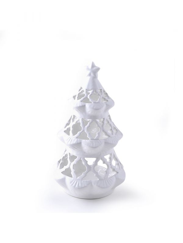 Albero portatealite in porcellana traforato, misura piccola H.20 cm. Hervit Creations