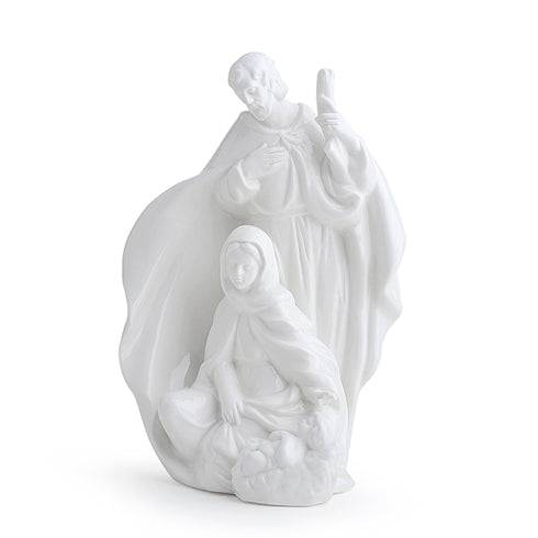 Sacra famiglia, in porcellana bianca, H.16cm. Hervit Creations