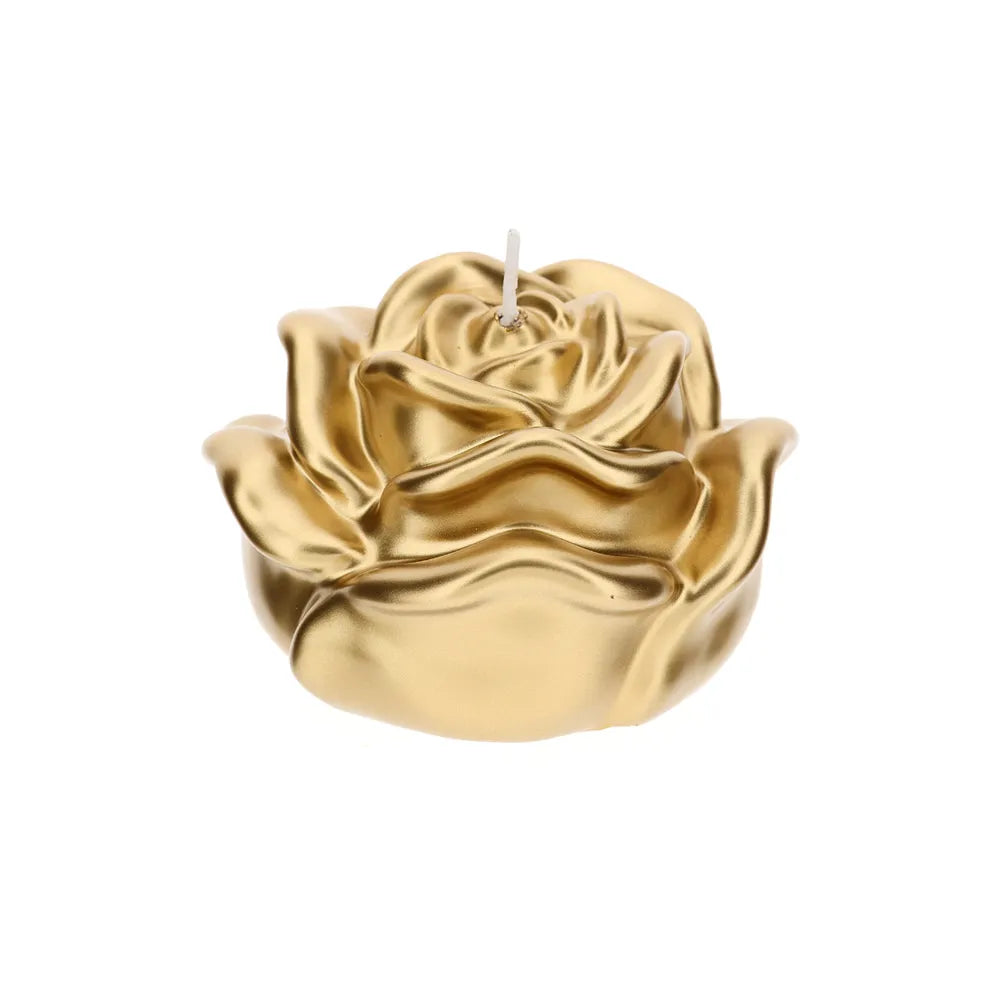 Box 6 candele rosa laccate, colore oro, D. 4.5cm. Hervit Creations