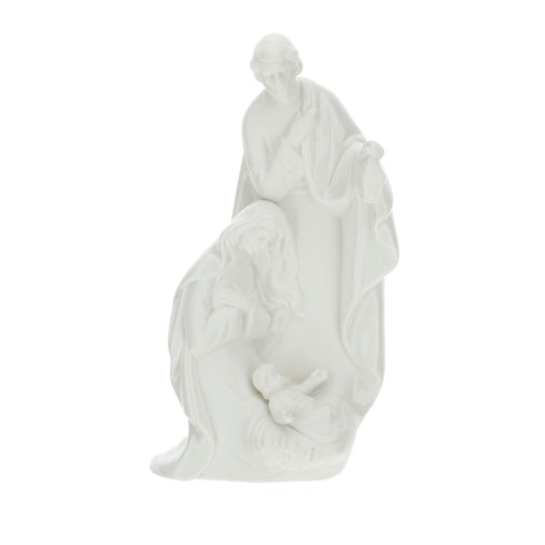 Sacra famiglia, in porcellana bianca, H.25 cm. Hervit Creations