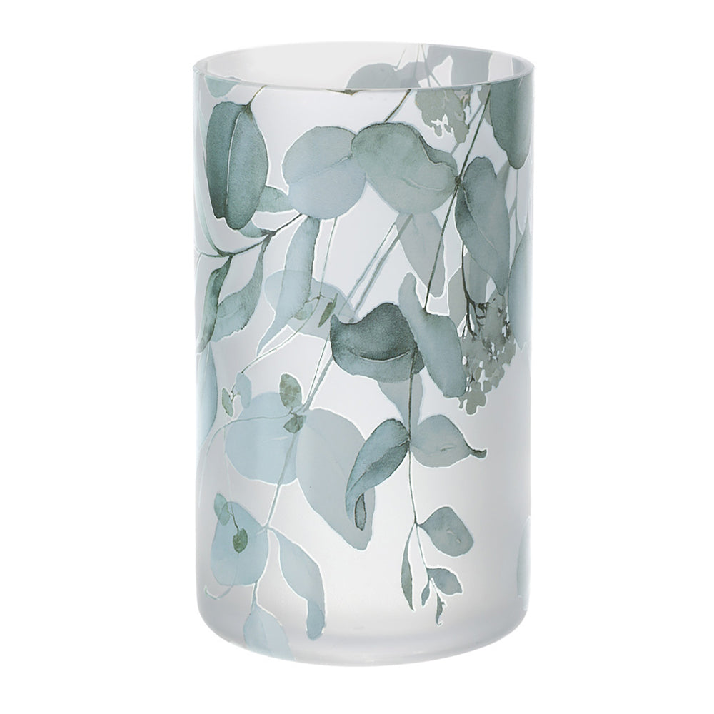 Vaso vetro, Botanic, blu, misura 12x20 cm. Hervit Creations