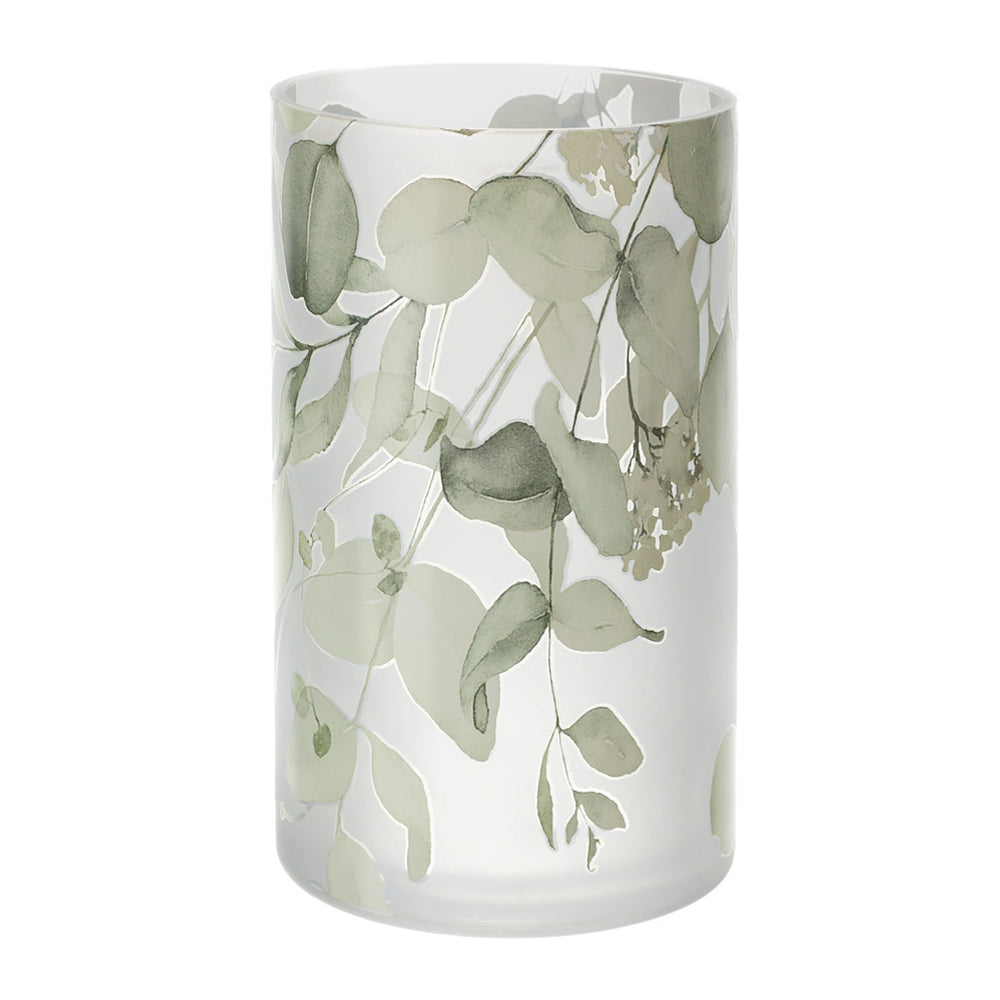 Vaso vetro, Botanic, giallo, misura 12x20 cm. Hervit Creations