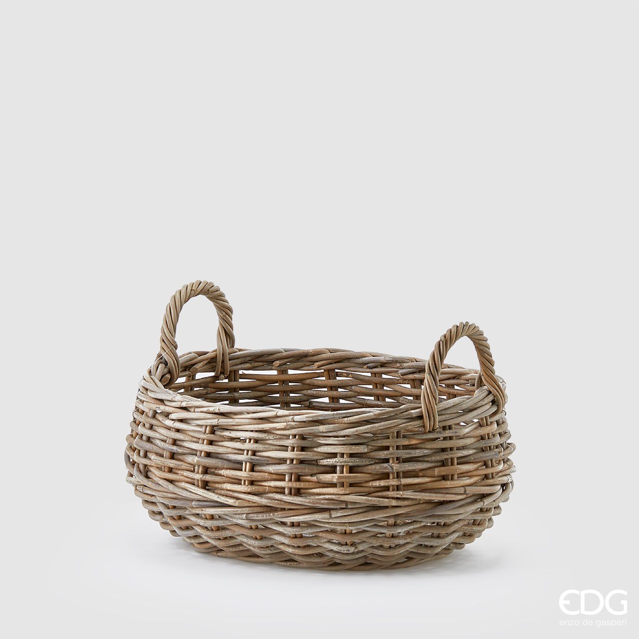 Cesto rattan ovale con 2 manici, 20x4 cm. EDG