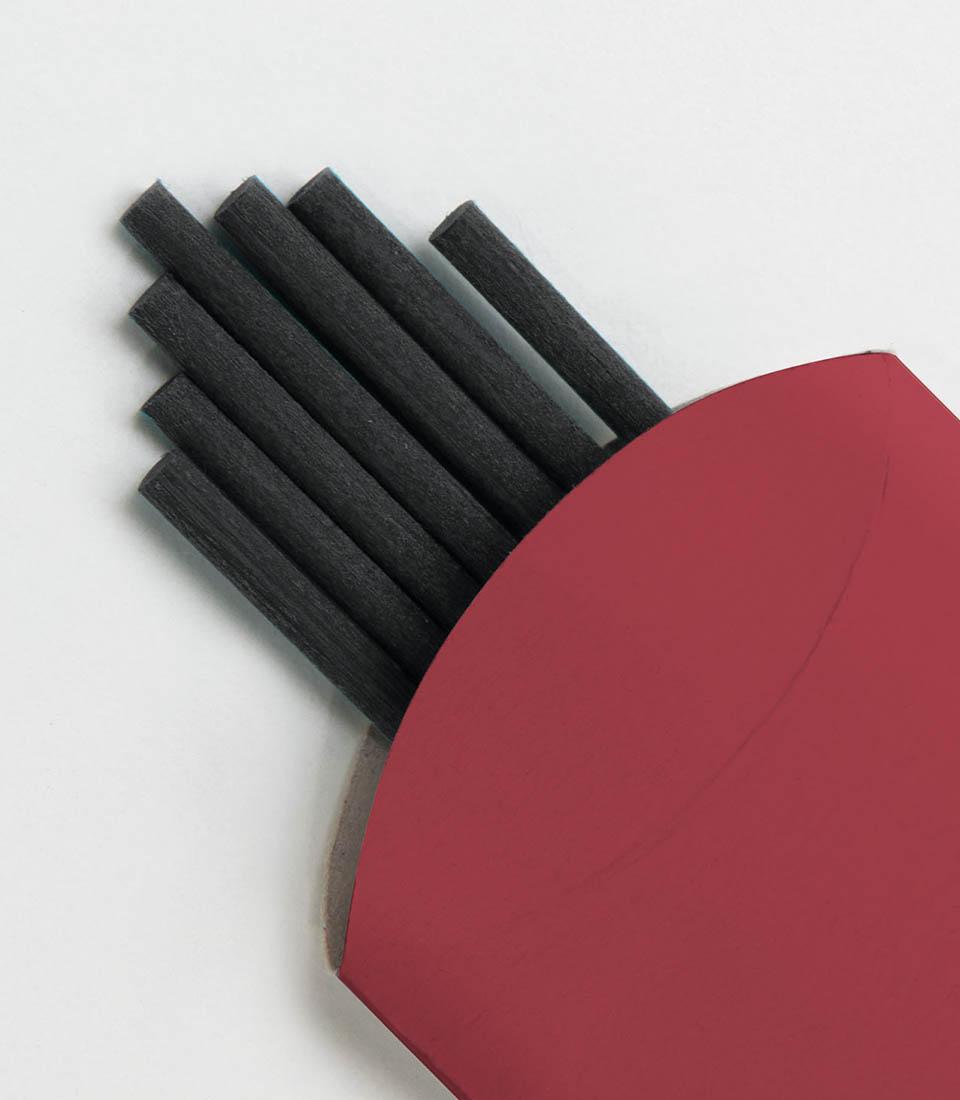Diffusore di essenze "Dafne" da Lt. 2.90 con bastoncini neri e shopper. L'oca nera