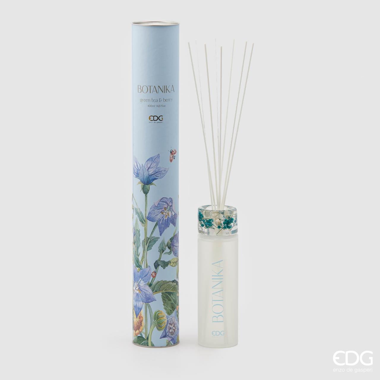 Profumatore d&#39;ambiente 430ml. Botanika Green tea &amp;amp berry, colore azzurro. EDG