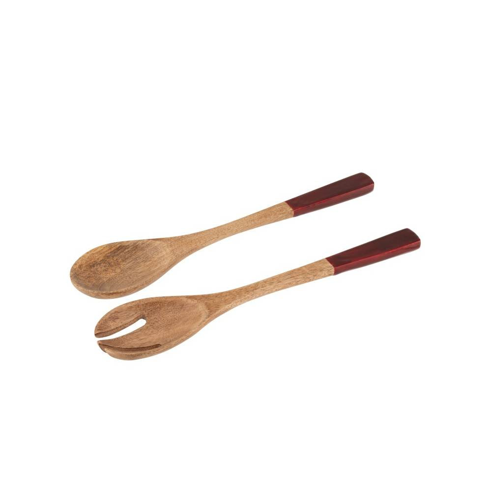 Set 2 Utensili Da Cucina Legno Borgogna. Jolipa