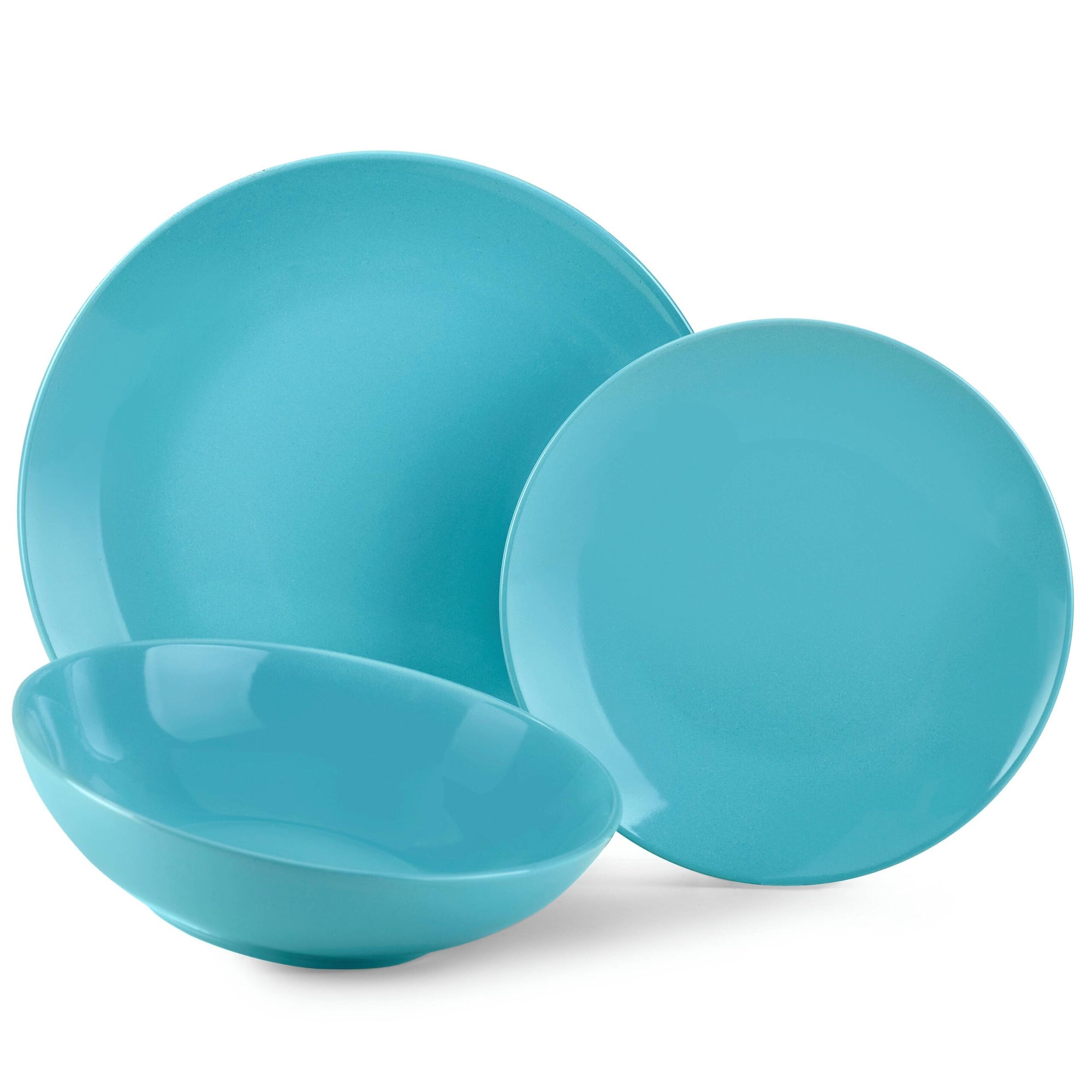 Servizio tavola da 6 Carioca AZZURRO (18 pz.), in porcellana. Fade