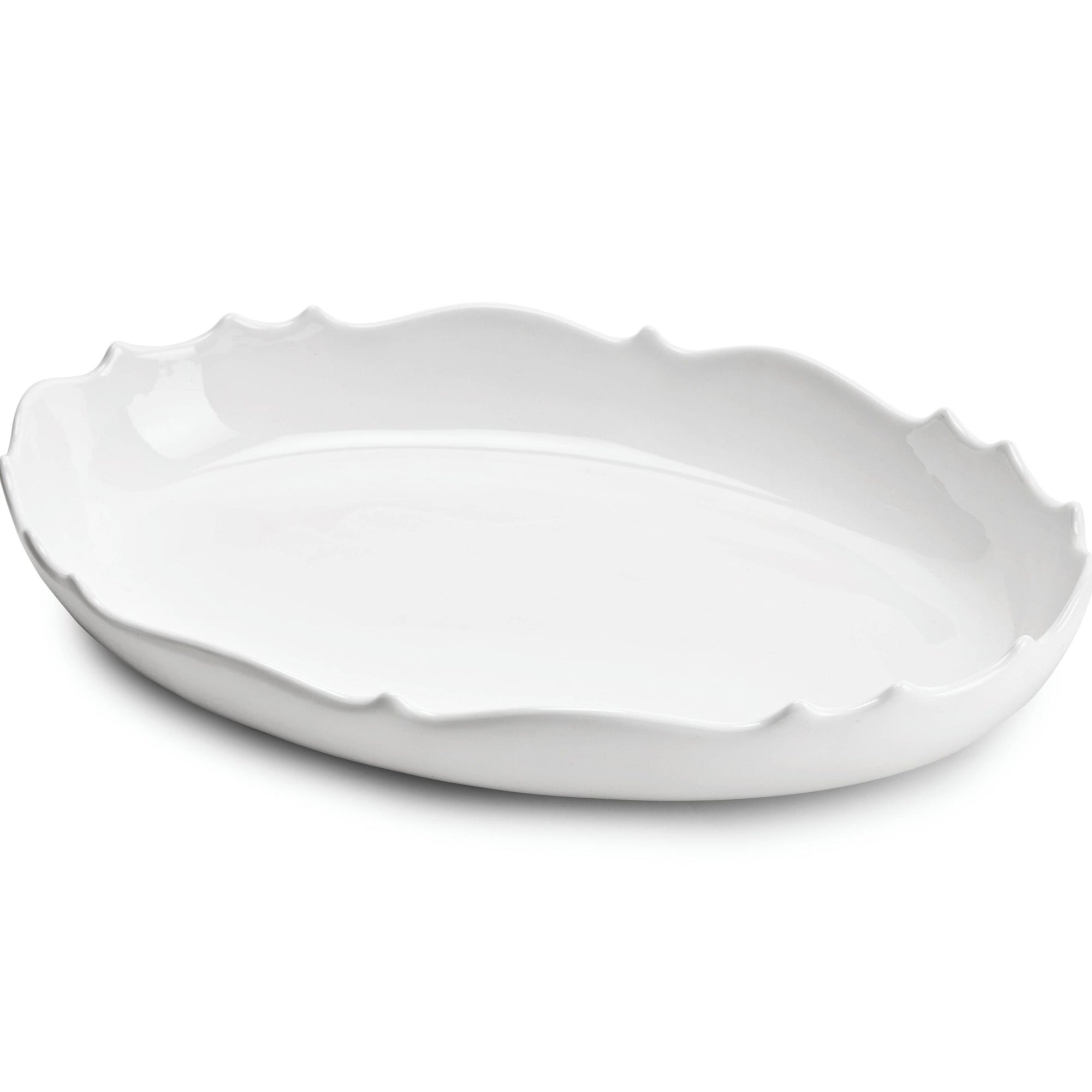 Piatto ovale da portata, 35x23 cm. Bianco LINEA ARYA. Fade