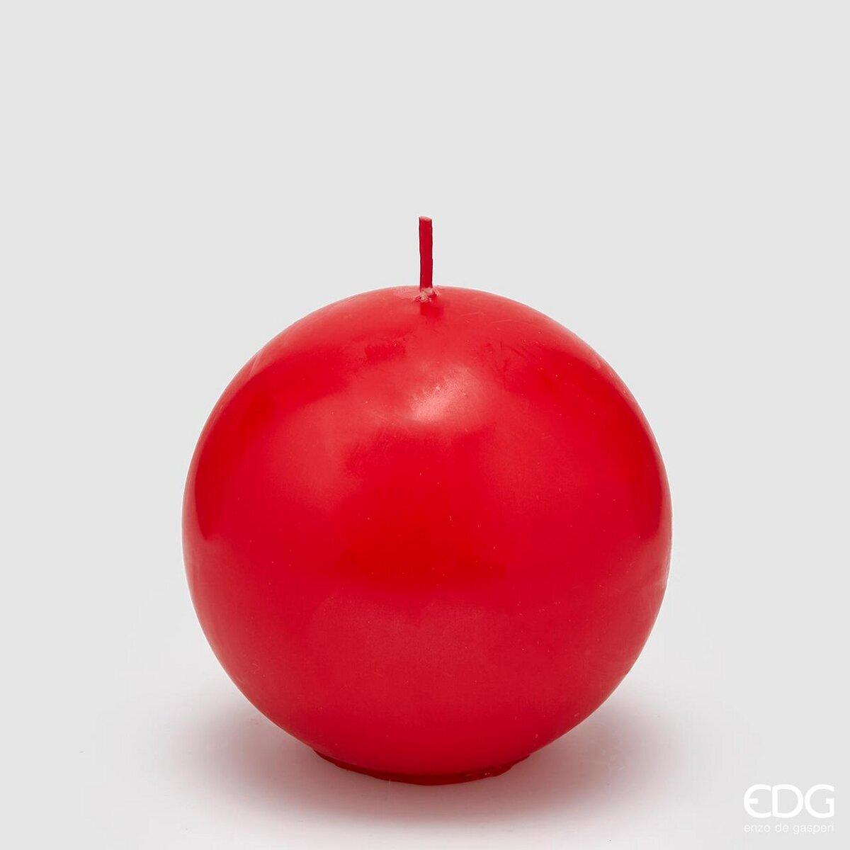 Candela sfera, colore rosso, D.10 cm. EDG