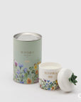 Candela ceramica Botanika Olive Flower, colore verde. EDG