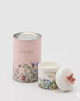 Candela ceramica Botanika Soft Roses, colore rosa. EDG