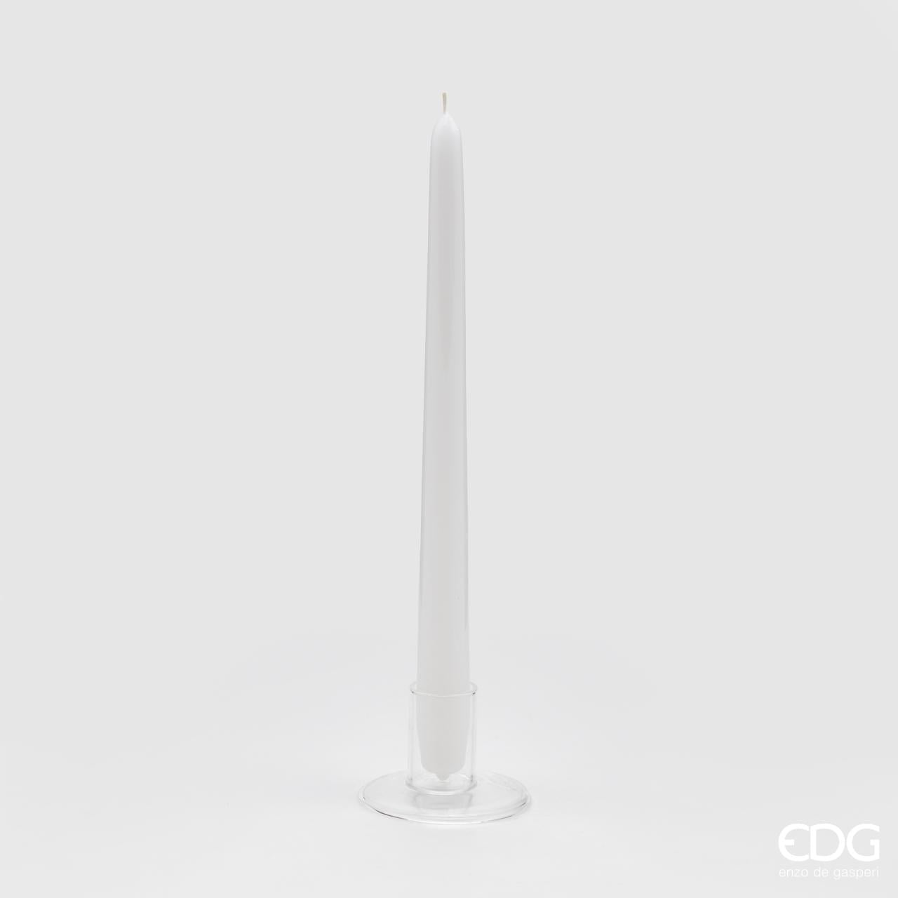 Candela stelo cono, colore bianco, H.28xD.22 cm. EDG