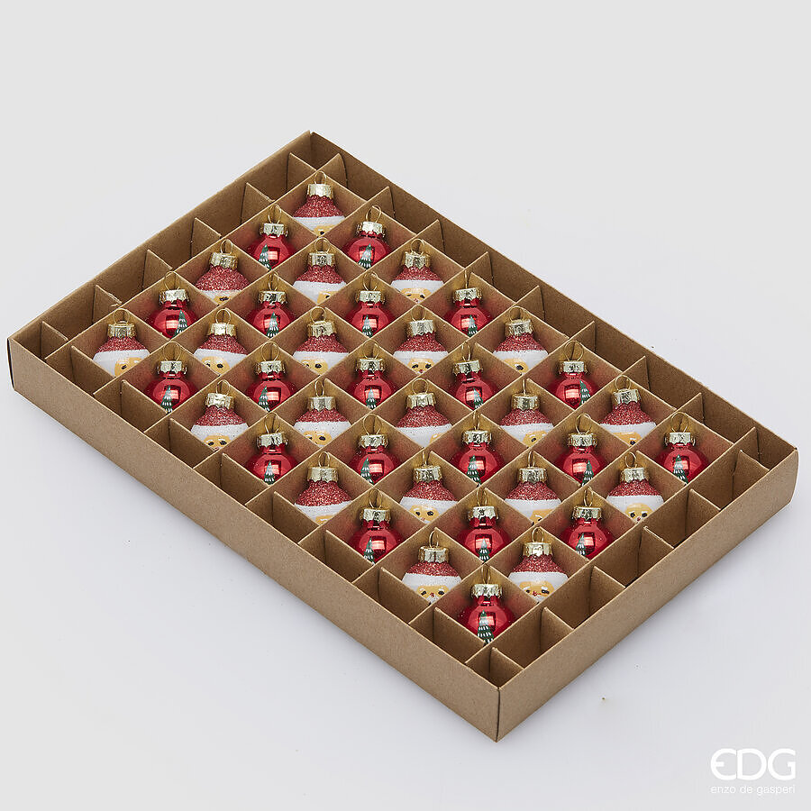 Confezione da 40 mini pallemix, rosso e bianco, diametro 2 cm. EDG