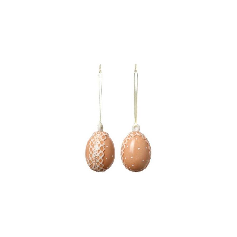 Set 2 uova rosa Ornamento Linea Spring eggs. Villeroy & Boch