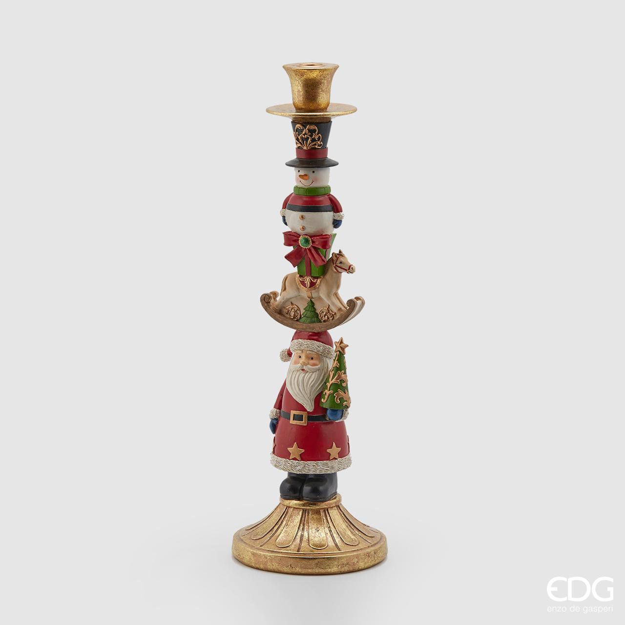 Portacandela strati, Babbo, cavalluccio, pupazzo di neve, H.52cm. EDG