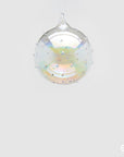Palla vetro "Mina vagante", iridescente, misura piccola, Diametro 8cm. EDG