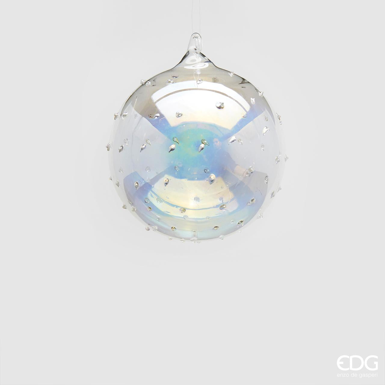 Palla vetro "Mina vagante", iridescente, misura media, Diametro 10cm. EDG