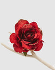 Rosa velluto, con clip, decorazione natalizia, diametro 13 cm. EDG
